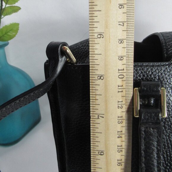 COLE HAAN GENUINE LEATHER 10" TOTE with TAG ORG $278 BLACK - Picture 9 of 15